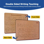 Tamil Vowels & Consonants Wooden Tracing Board