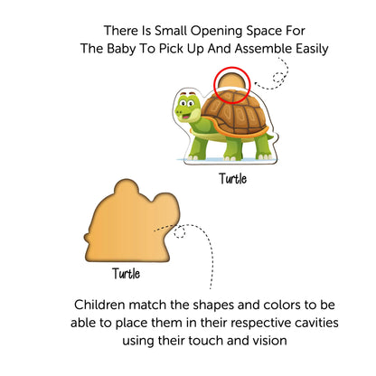Animals Wooden Puzzle for 3+ Years - Mini Leaves