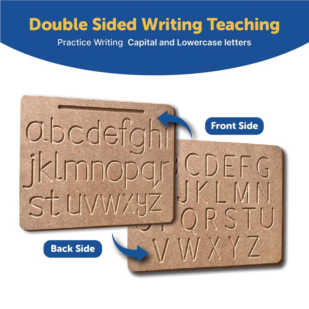 Capital and Small Double Sided Wooden Tracing Board for Kids 3+