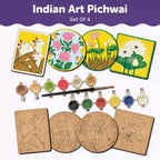 Pichwai Mandala Tea Coaster Paintings DIY Kit for 6+ Years