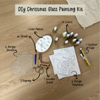 Mini Leaves Christmas Glass Painting Kit – Creative Art Set