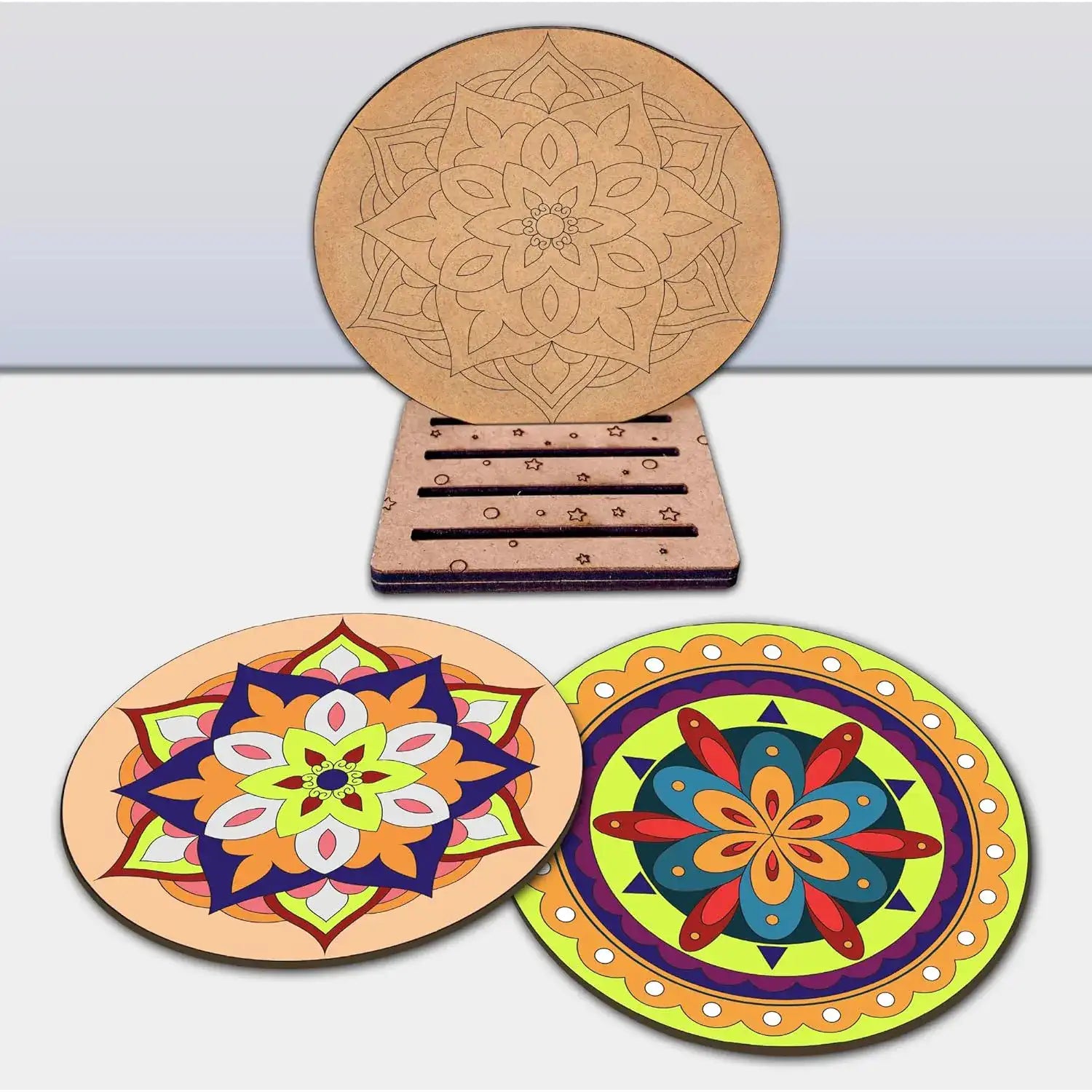 Advanced Wooden Mandala Painting Art & Craft Kit