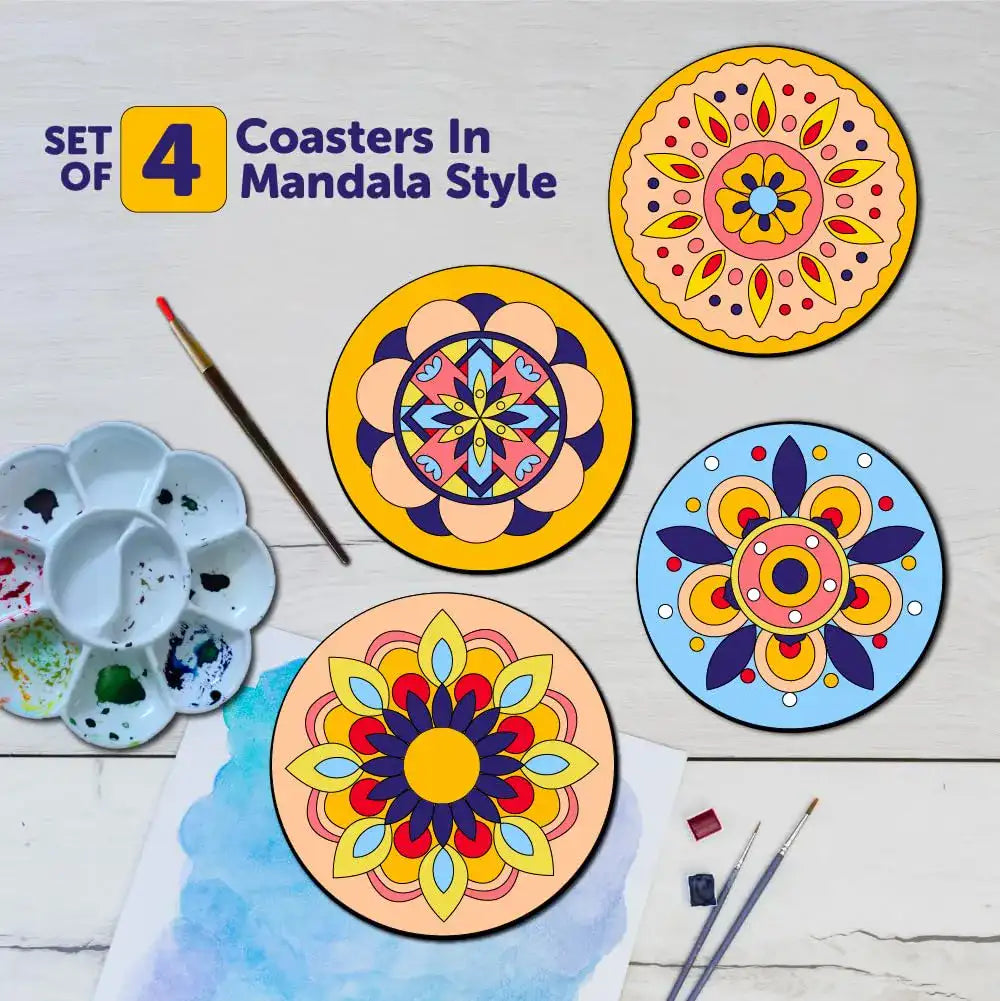 Mandala Tea Coaster Art and Craft Kit- Advanced Level 6+