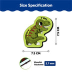 Dinosaur Wooden Fridge Magnets Set (10 Pieces)