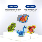 Dinosaur Wooden Fridge Magnets Set (10 Pieces)