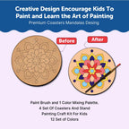Advanced Mandala Wooden Coaster Painting Art & Craft Kit