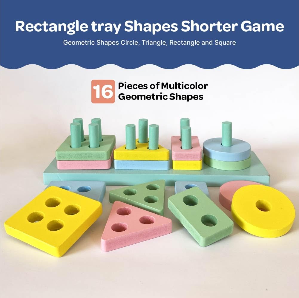 Wooden Shapes Geometric Board