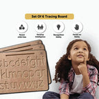 Wooden Tracing Board for Kids | Reading & Writing Board Toys 3+ Kids - Mini Leaves