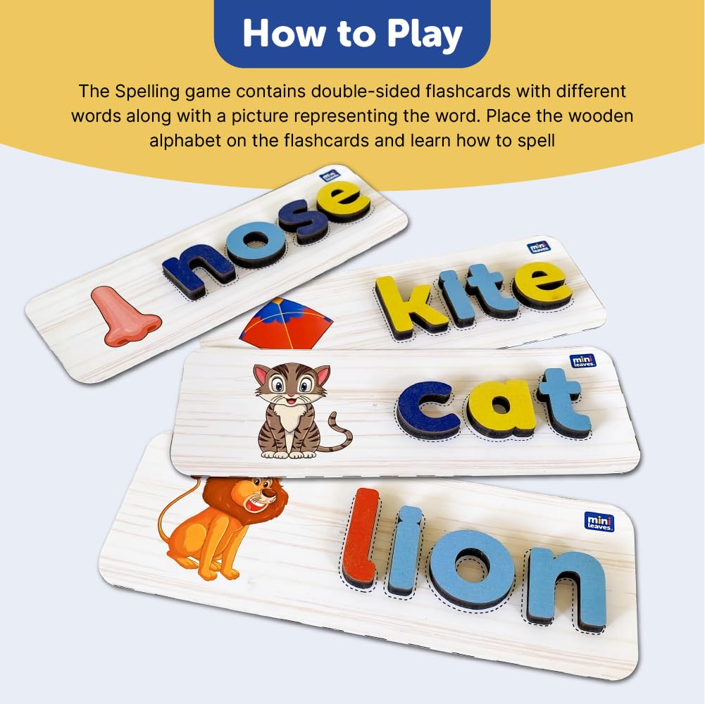 Spell and Learn Letter Matching Educational Wooden Toys 3+ Years