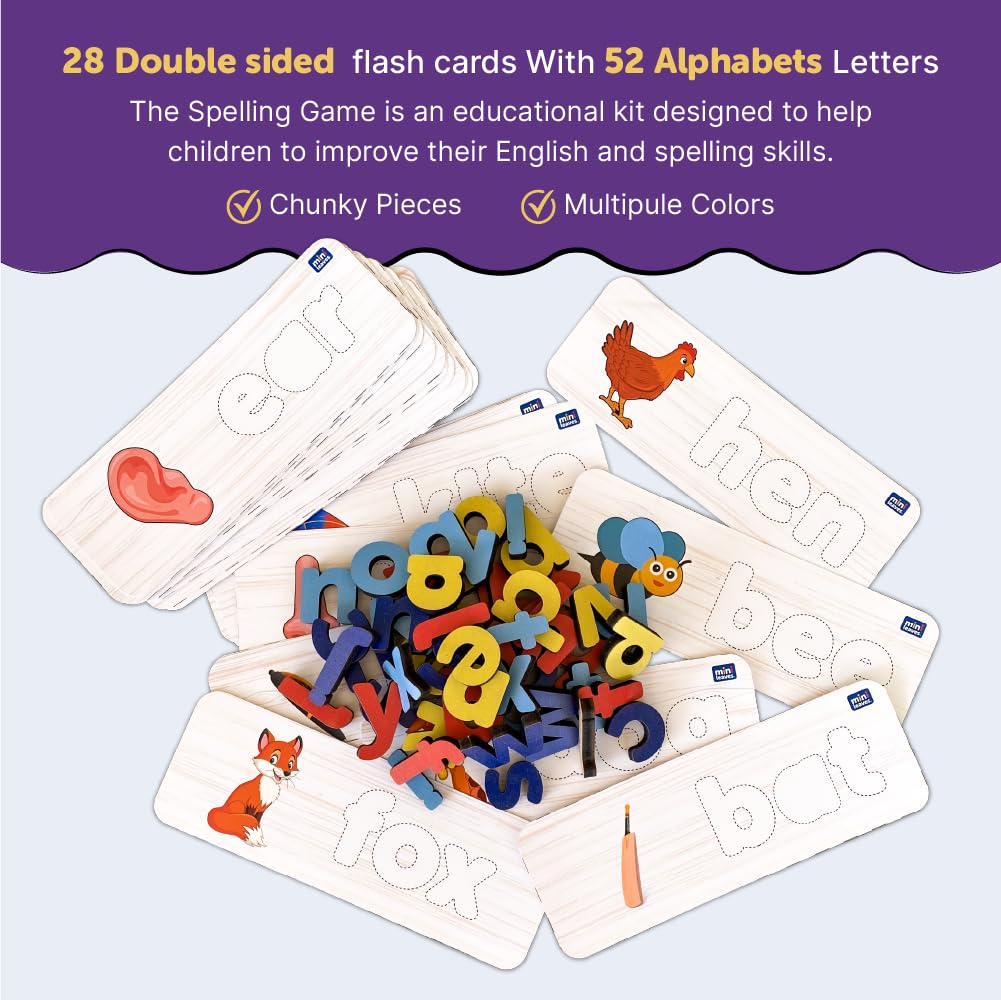 Spell and Learn Letter Matching Educational Wooden Toys 3+ Years