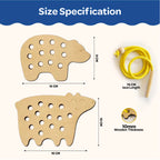 Wooden Lacing Toy Set – Bear & Mouse