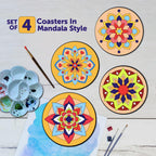 Advanced Mandala Wooden Coaster Painting Art & Craft Kit