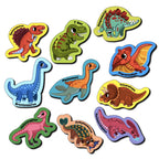 Dinosaur Wooden Fridge Magnets Set (10 Pieces)