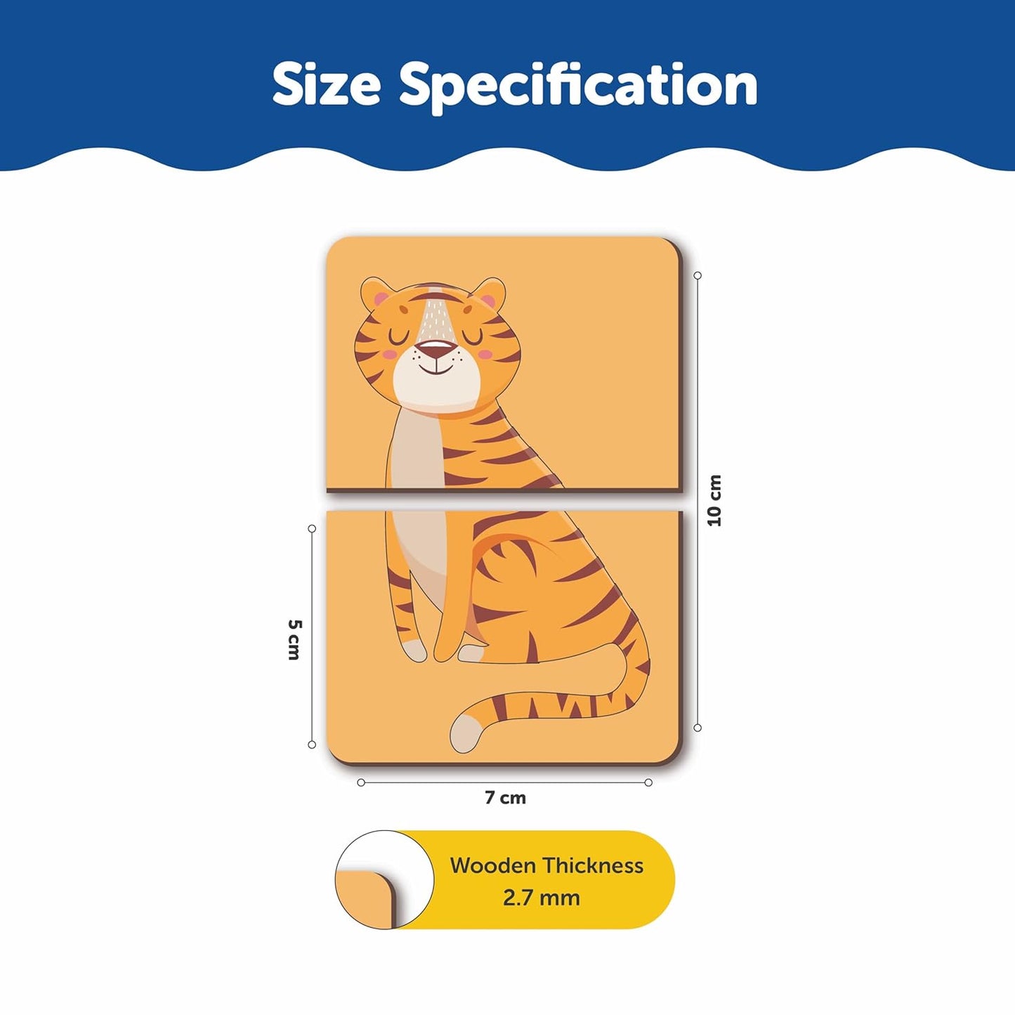 Head and Tail- 2 Pieces Matching Puzzle