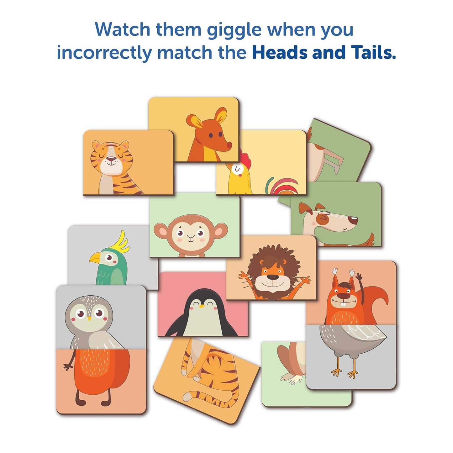 Head and Tail- 2 Pieces Matching Puzzle