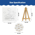 Mini Canvas Art and Craft Paint Kit For 4+ Set of 4