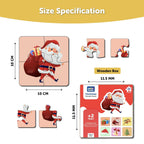 Christmas Wooden 4 Pieces Puzzle Set of 6