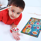 Magnetic Fishing game for kids 13 Pic A4 Size Tray - Mini Leaves