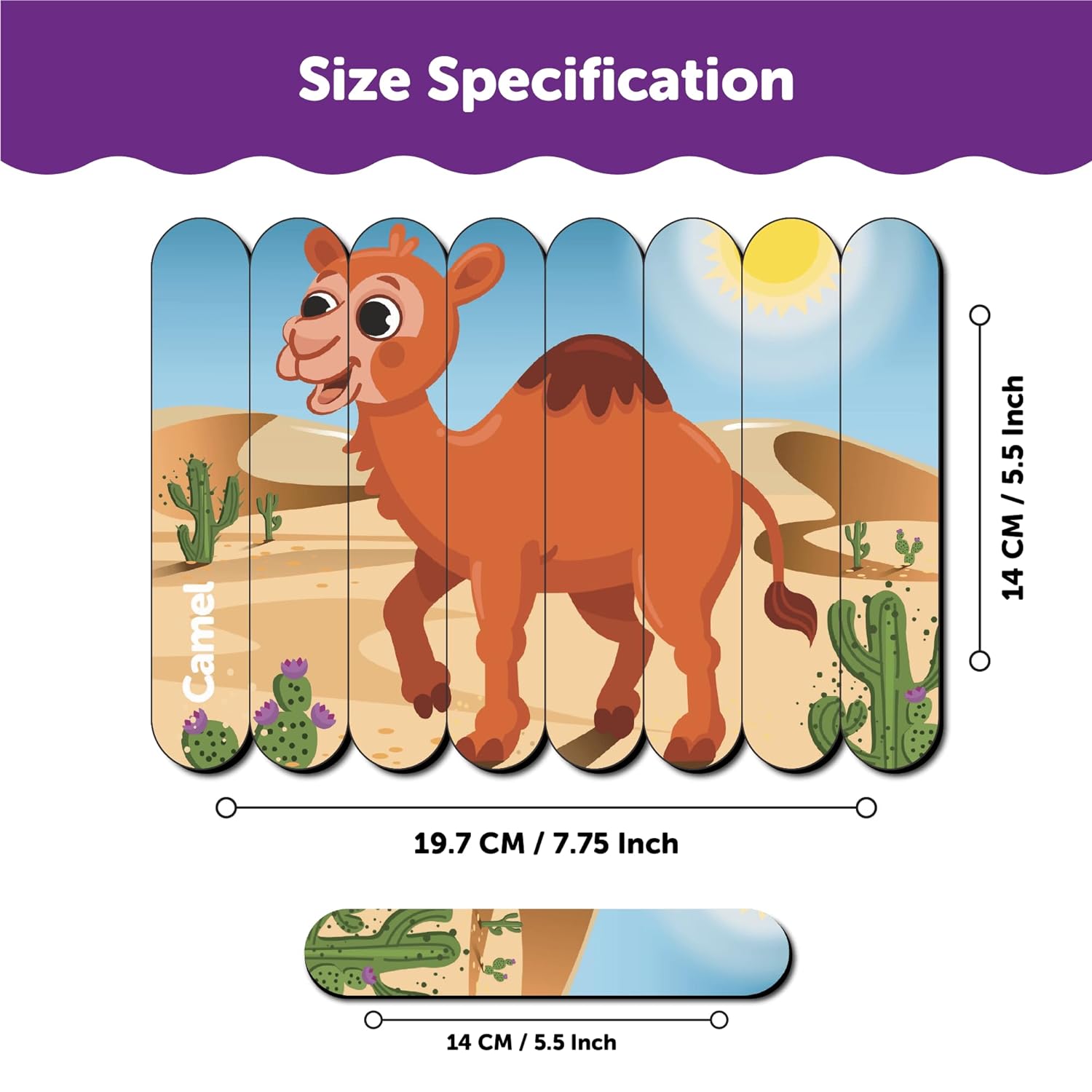 Animal Theme Stick Puzzle Strip for 3+ Years