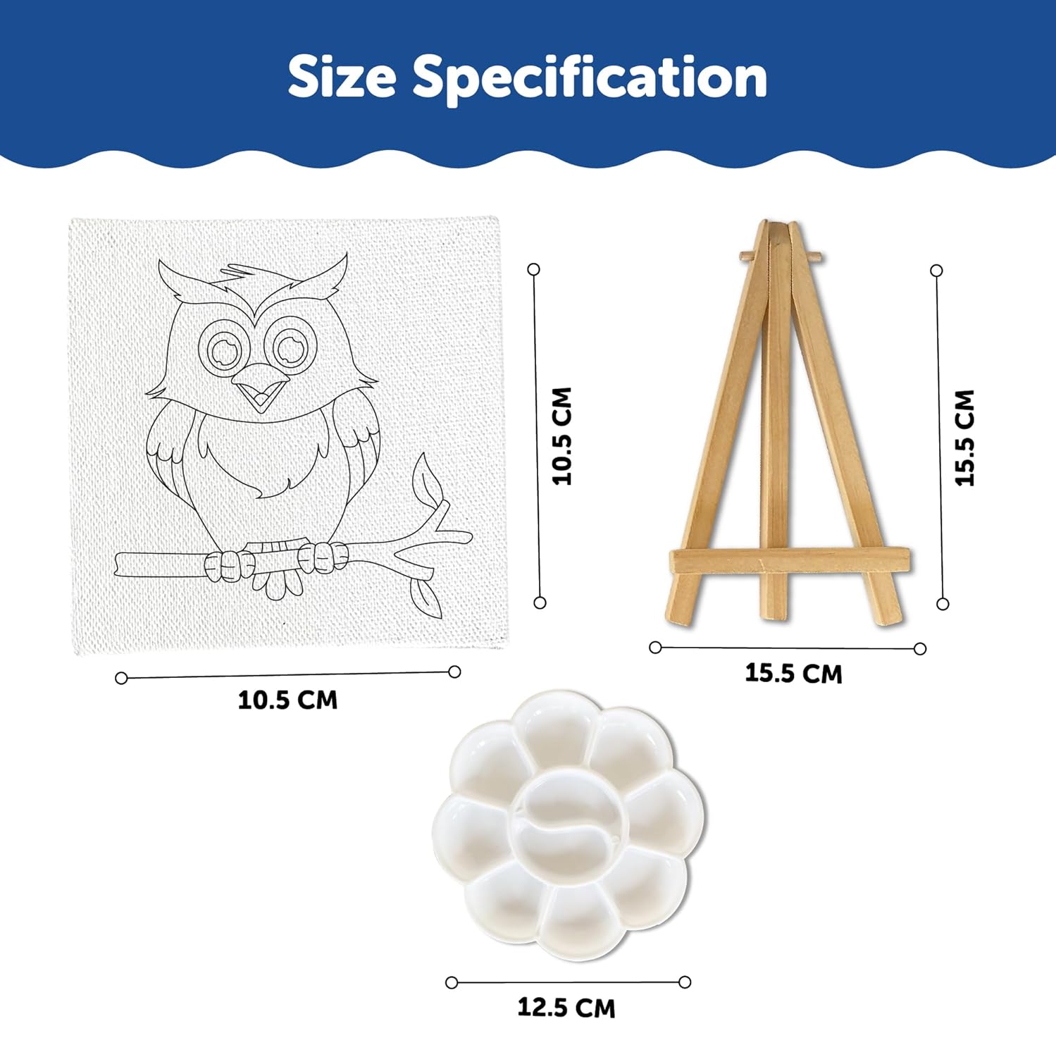 Canvas Craft Art Paint Kit for Beginner 4 to 6 Years- Set of 4