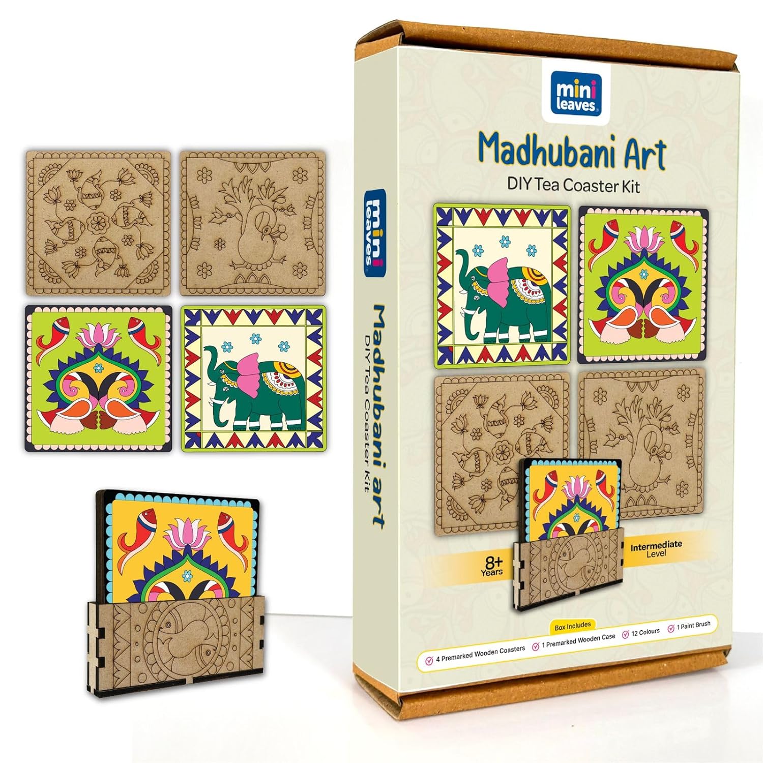 Madhubani DIY Tea Coaster Paint Art Kit