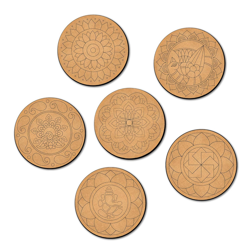 Mandala Tea Coasters Art and Craft Kit 6+ Years- Beginner