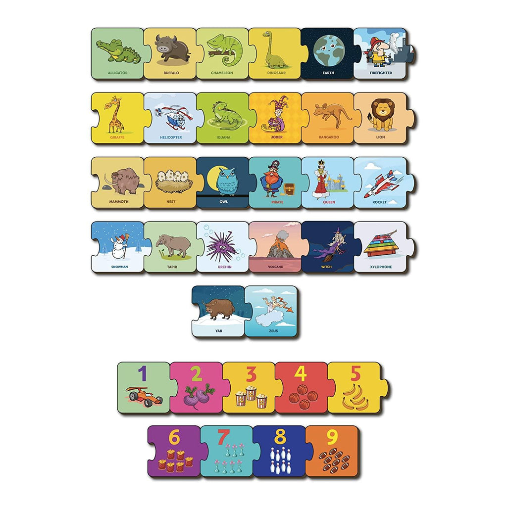 Wooden Match & Learn Letter and Number 2+ Year - Mini Leaves