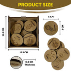 Memory Card Fun Fruits Wooden Game 8 Pairs 2+ Years - Mini Leaves