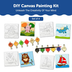 Canvas Craft Art Paint Kit for Beginner 4 to 6 Years- Set of 4