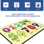 0 to 9 Peg and Knob Puzzle 2+ Years - Mini Leaves