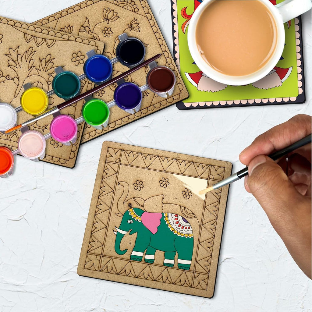 Madhubani DIY Tea Coaster Paint Art Kit