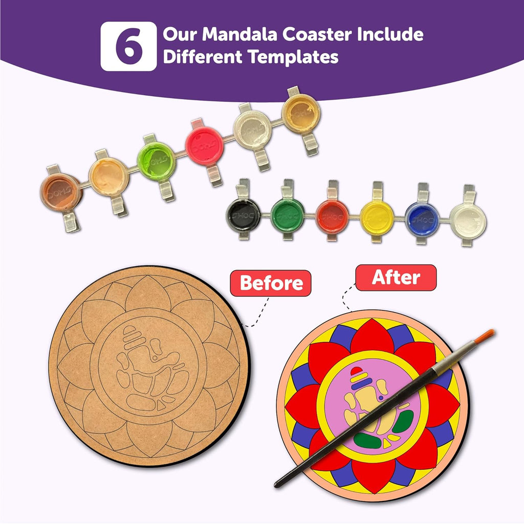 Mandala Tea Coasters Art and Craft Kit 6+ Years- Beginner