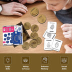 Memory Card Fun Fruits Wooden Game 8 Pairs 2+ Years - Mini Leaves