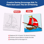 Canvas Craft Art Paint Kit for Beginner 4 to 6 Years- Set of 4