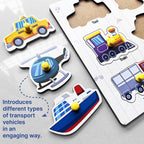 Transport Peg & Knob Puzzle 2+ Years - Mini Leaves