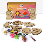 Creative Me” Wooden Fridge Magnets DIY Paint Kit Set of 8