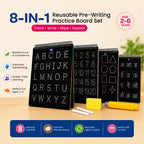 English Alphabets Montessori Pre-Writing Tracing Board – Set of 4 (8 Sides)