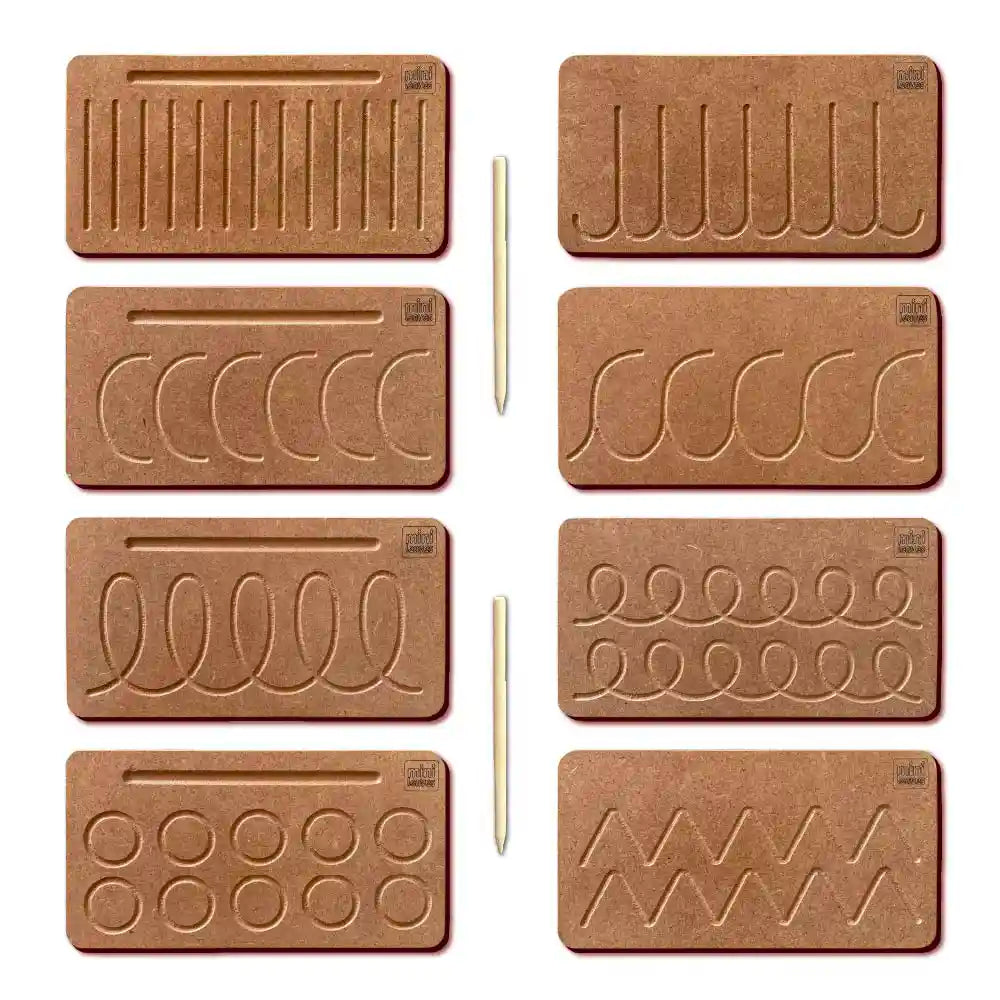 Patterns Prewriting Tracing Board  Set of 4 for 3+ Years - Mini Leaves