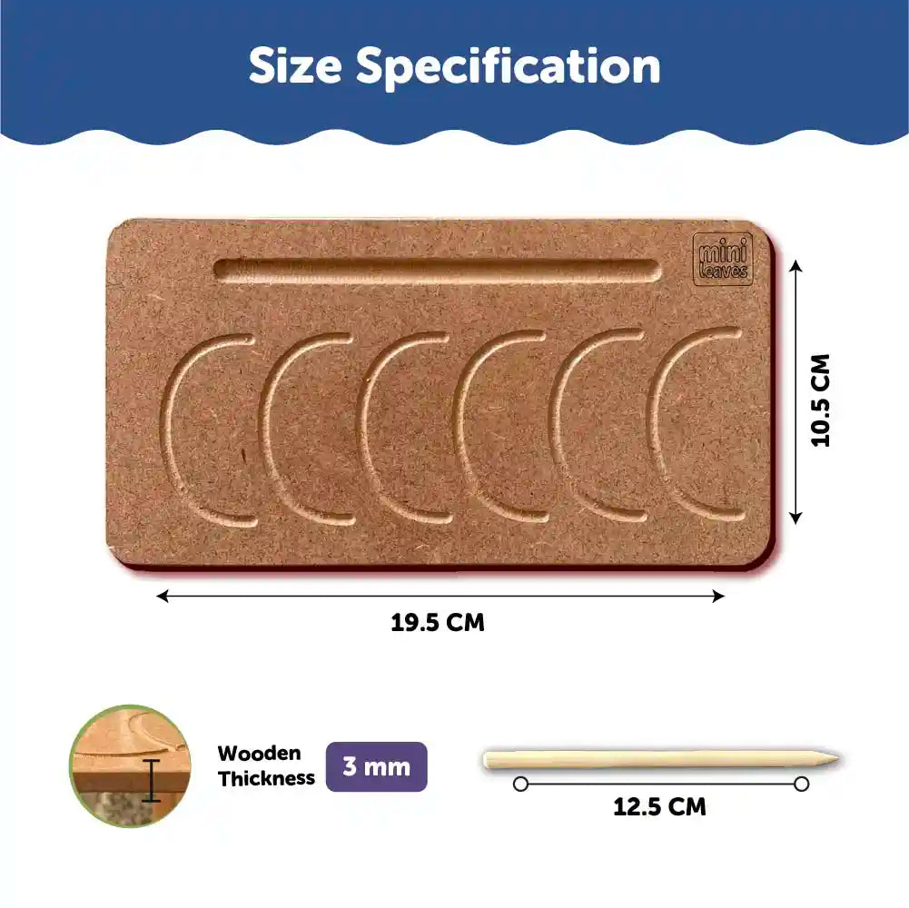 Patterns Prewriting Tracing Board  Set of 4 for 3+ Years - Mini Leaves