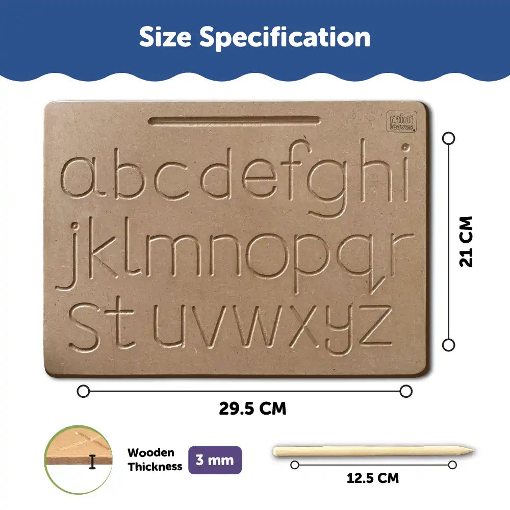 Small Letter Alphabet Tracing Board 3+ Years - Mini Leaves