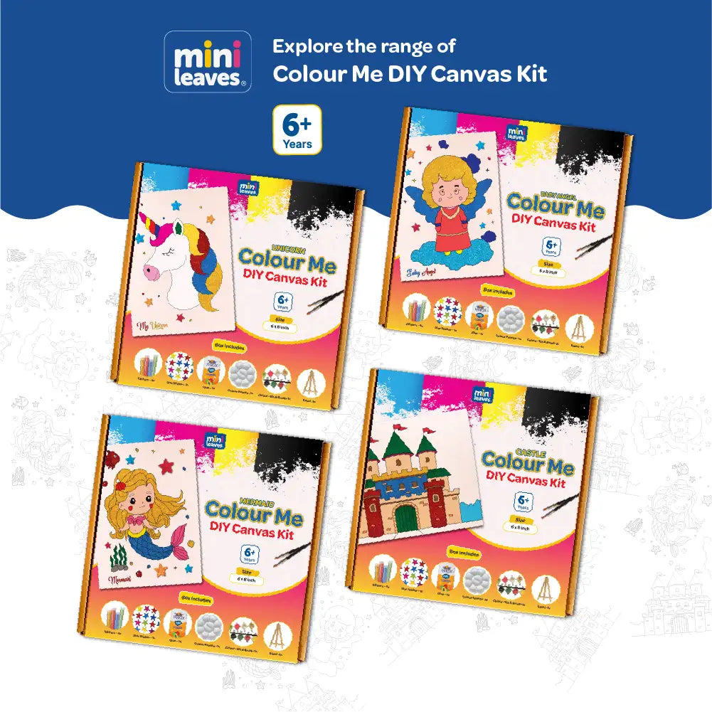 Colour Me Mermaid DIY Canvas Art Kit 6+ Years