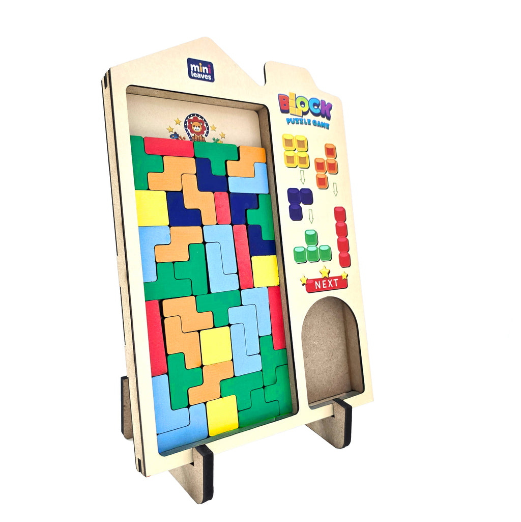 Mini Leaves Wooden Building Blocks Game | Interactive Multi-player Educational Toys for 3+Kids