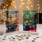 Old Mustang Acrylic Frame Puzzle- Automotive Series