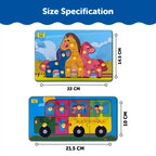 Colorful Learning Educational Puzzle Board for Kids with Knobs