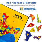 India Map Knob Puzzles for Kids 3+ Years