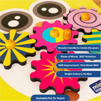 Owl Wooden Gear Toys with 5 Interchangeable Gears for 2+ Years
