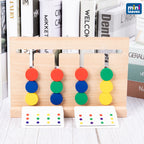 Montessori Slide & Match Wooden Color Puzzle With 25 Flashcards