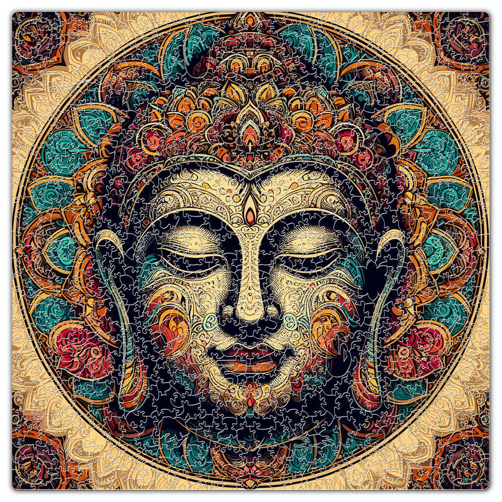The Buddha | Unique Shape Wooden Puzzle | Mini Leaves