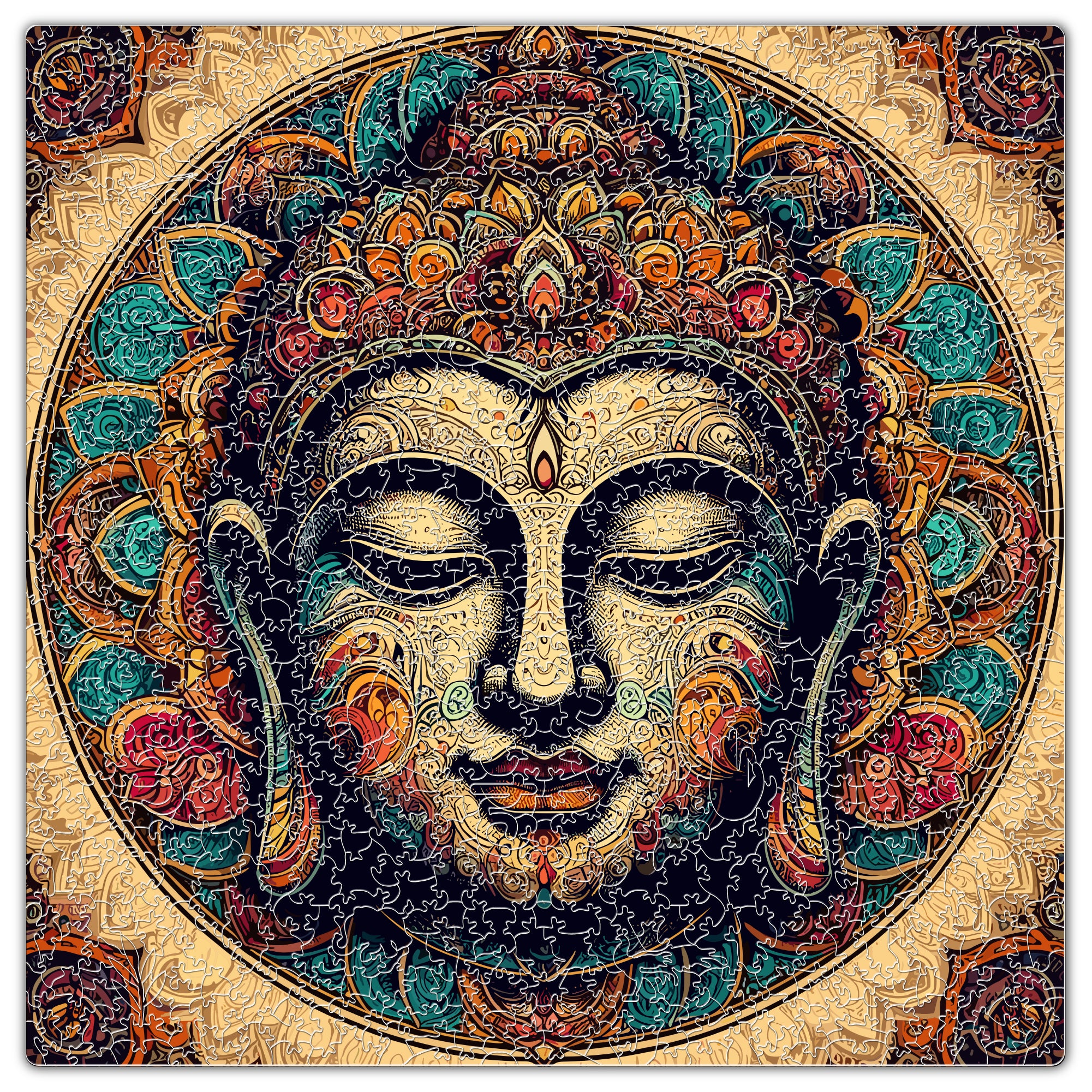 The Buddha | Unique Shape Wooden Puzzle | Mini Leaves