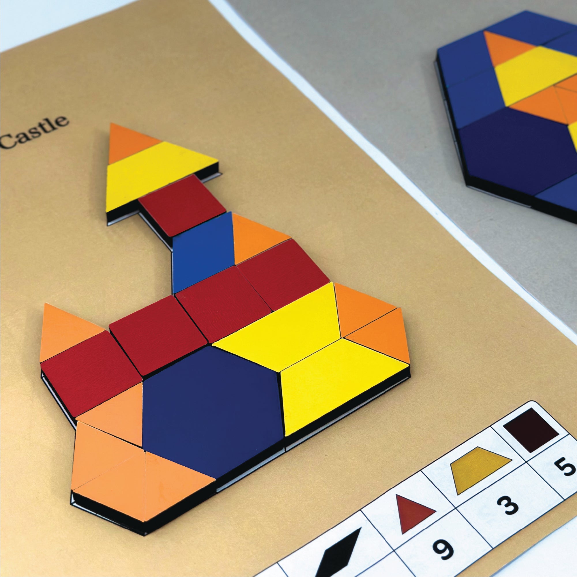 Mini Leaves™ Magnetic Writing White Board | Mosaic Pattern Block Game – 66 Pcs with 20 Activity Cards